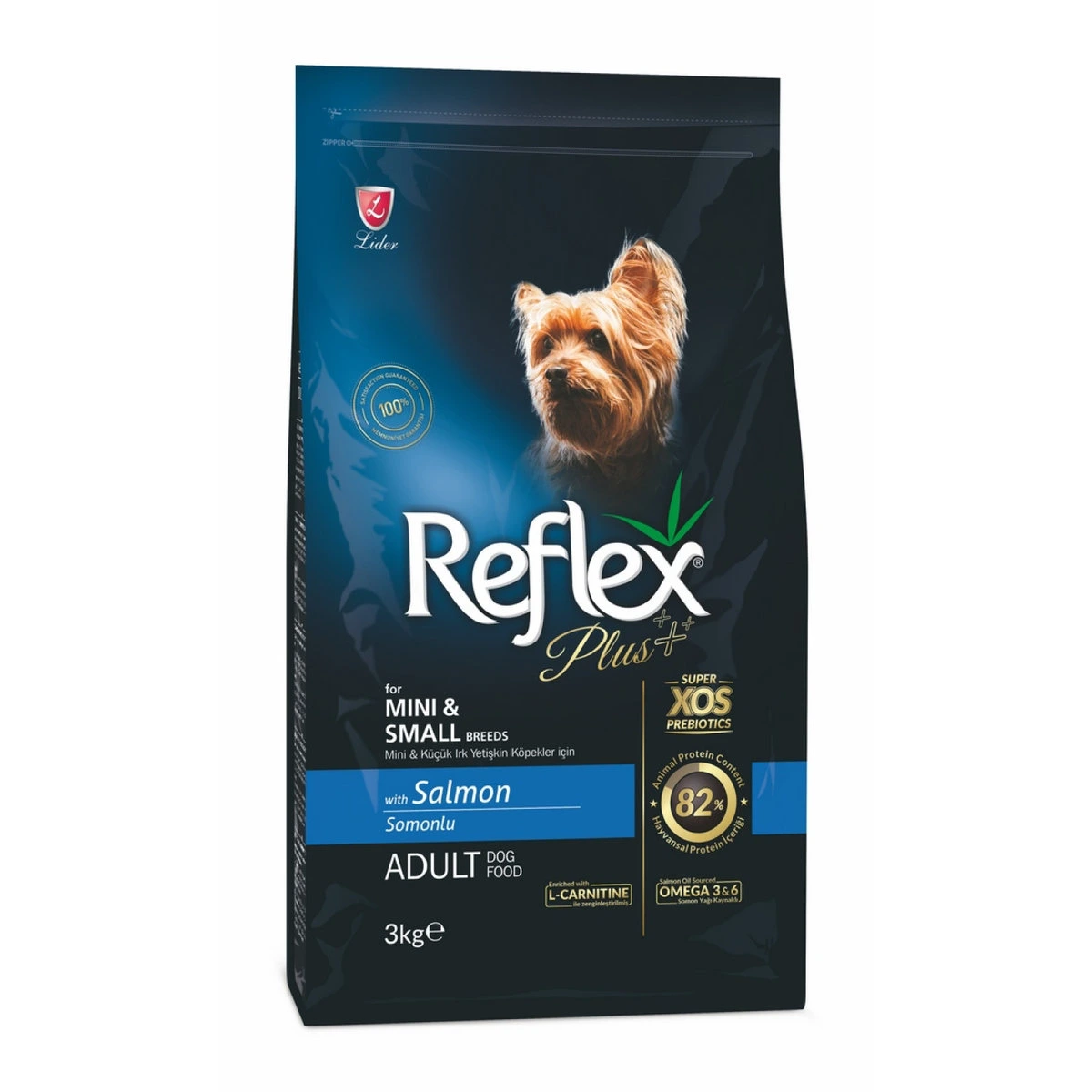 Корм для собак Reflex Plus, малих порід з лососем, 8 кг
