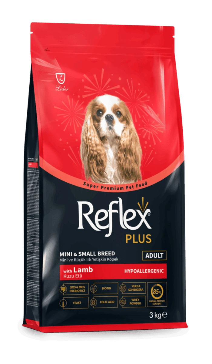Корм для собак Reflex Plus, малих порід з ягням, 3 кг