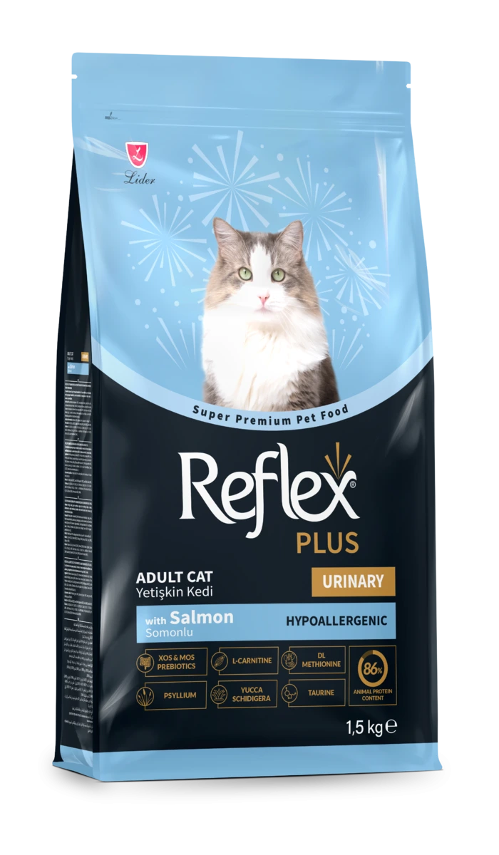 Корм для котів Reflex Plus Урінарі, з лососем, 1.5 кг