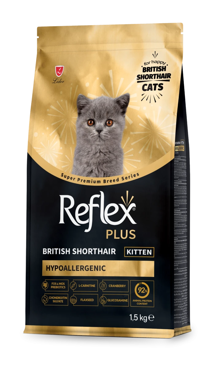 Сухий корм для кошенят Reflex Plus для британських короткошерстих, 1.5 кг