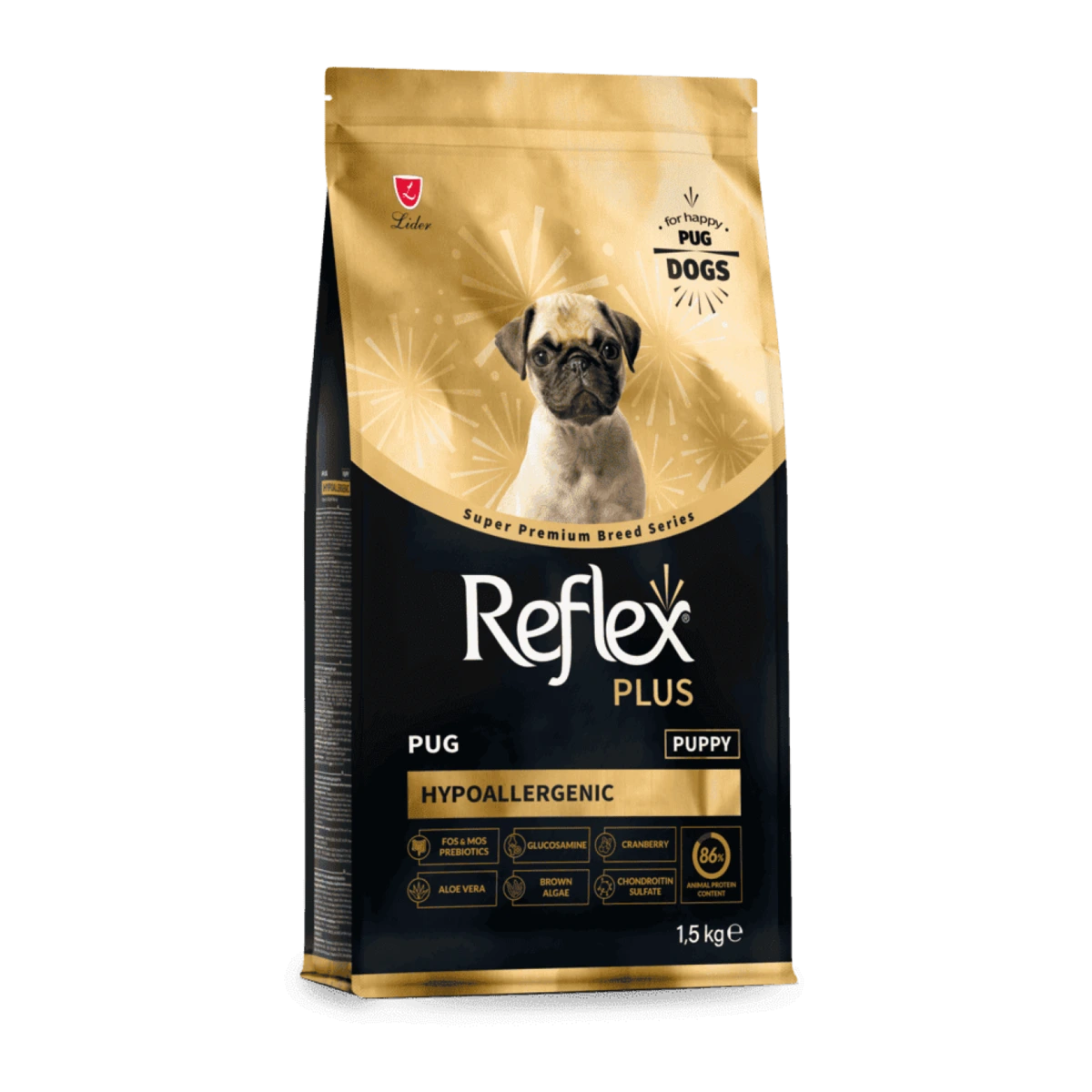 Корм для цуценят Reflex Plus, Мопс, 1,5 кг