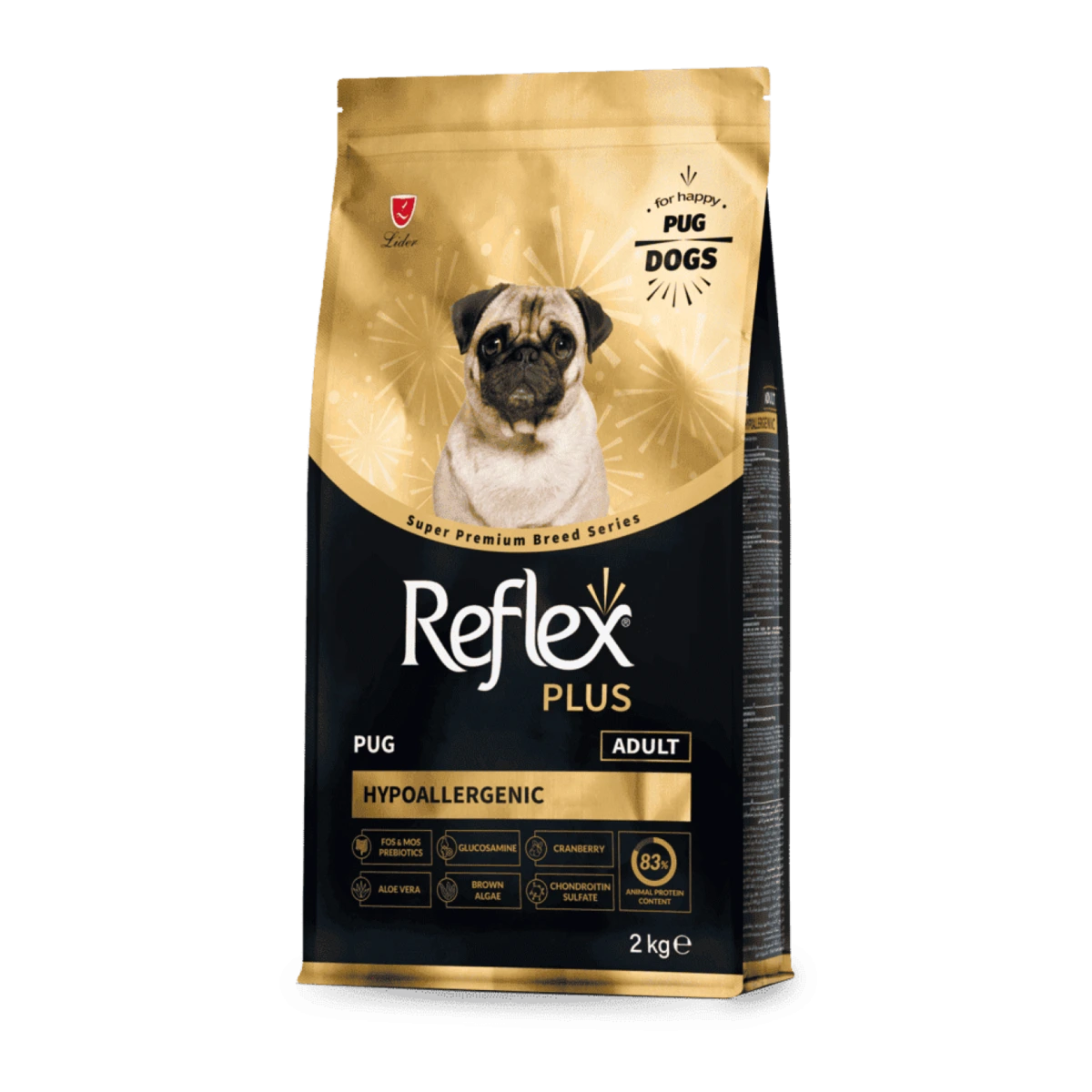 Корм для собак Reflex Plus, Мопс, 2 кг