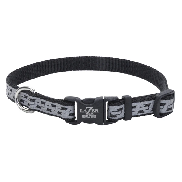 Нашийник для собак Coastal Lazer Brite Reflective Collar, Чорна ланка