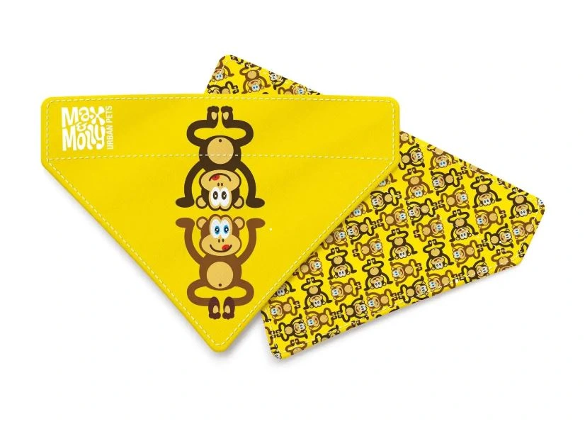 Бандана на нашийник для собак Мавпенята Bandana - Monkey Maniac/S (розмір XS-S)
