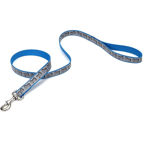 Повідець для собак Coastal Lazer Brite Reflective Leash, Бірюзовий з кісточками