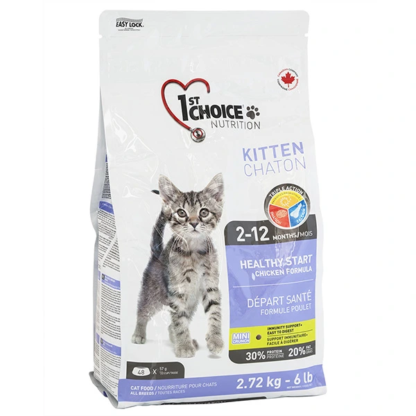 Корм для кошенят 1st Choice Kitten Healthy Start, Курка, 2.72 кг