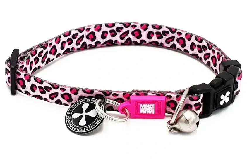 Нашийник для котів рожевий леопард Smart ID Cat Collar - Leopard Pink/1 size