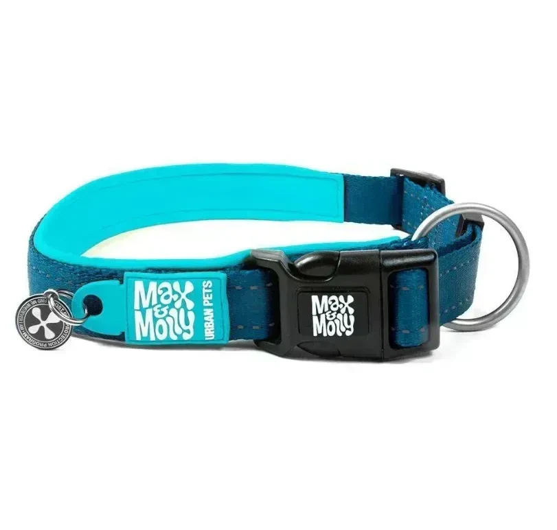 Нашийник для собак блакитний Матрікс Smart ID Collar - Matrix Sky Blue/S