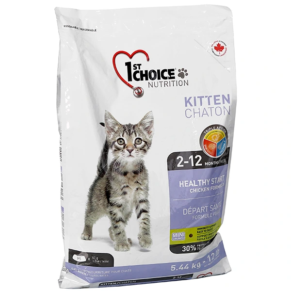 Корм для кошенят 1st Choice Kitten Healthy Start, Курка, 5.44 кг