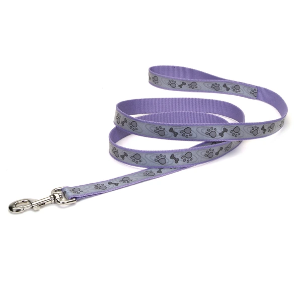 Повідець для собак Coastal Lazer Brite Reflective Leash, Лапа кістка фіолетовий