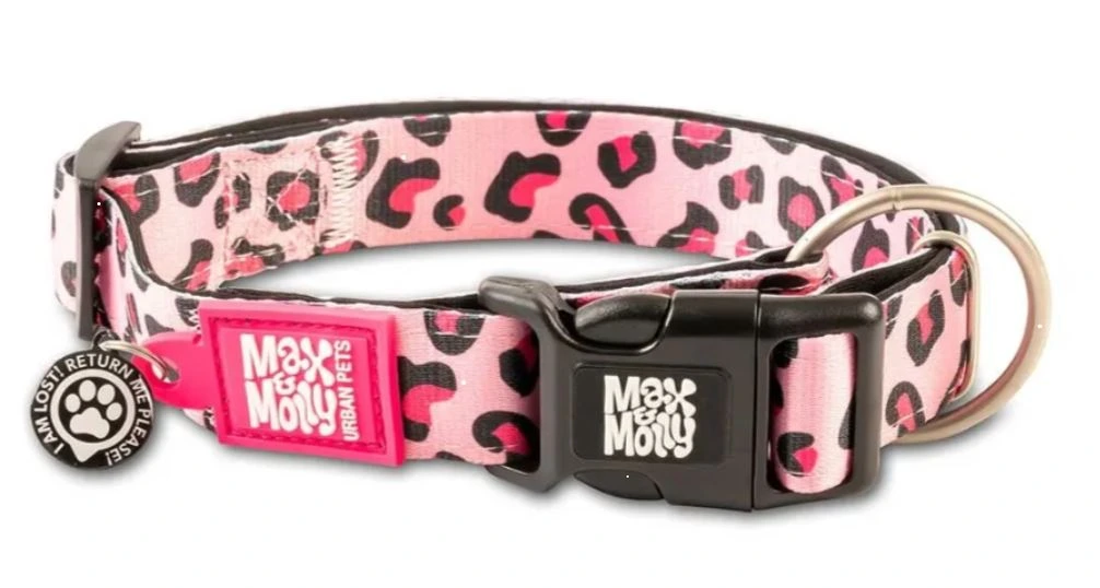 Нашийник смарт рожевий леопард Smart ID Collar - Leopard Pink/XS