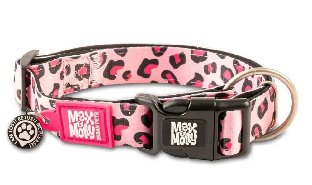 Нашийник Smart ID Collar - Leopard Pink/L