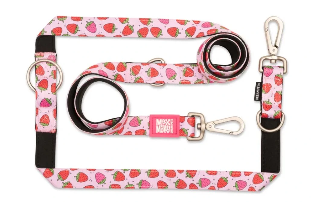 Повідець багатофункціональний Полуниця Multi-Function Leash - Strawberry Dream/S
