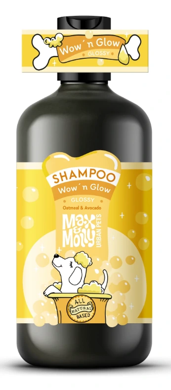 Шампунь для собак із вівсянкою та авокадо для блиску шерсті Dog Shampoo Glossy Coat, Wow Glow 250 мл