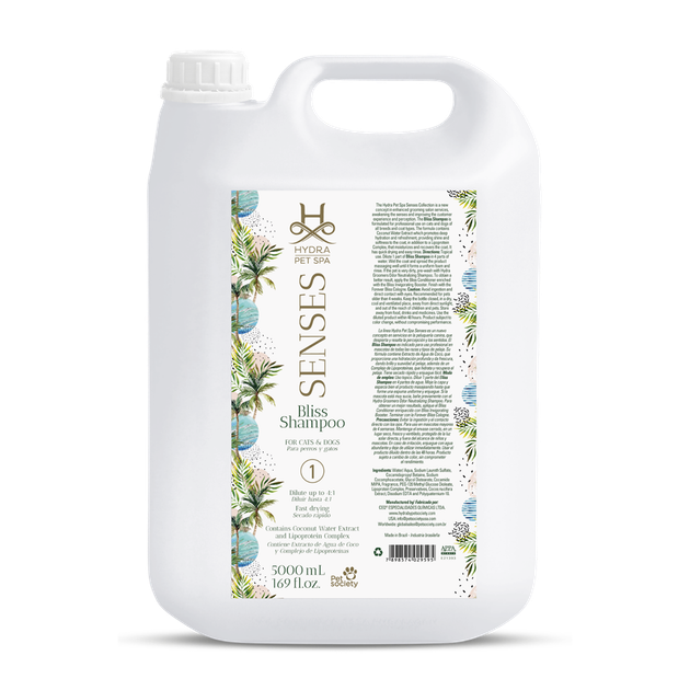 Шампунь для тварин Hydra Pet Spa Senses Bliss Shampoo, інтенсивне зволоження та відновлення, 5 л
