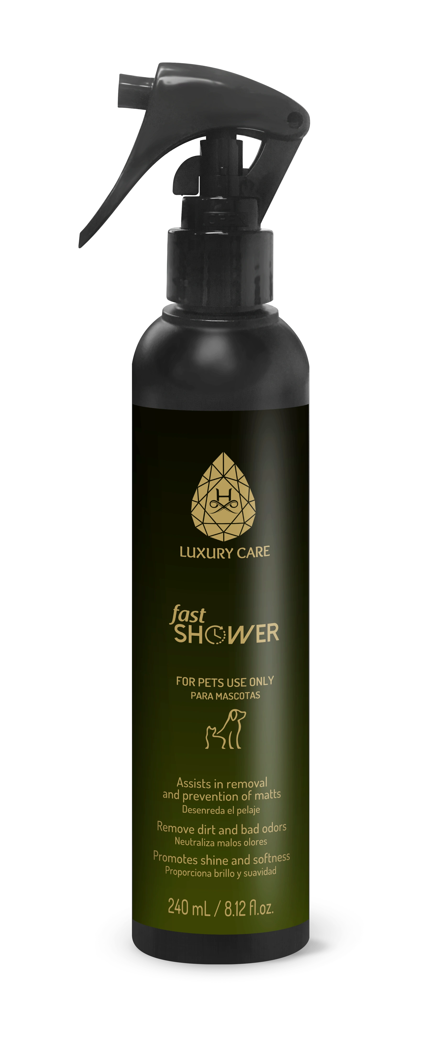 Шампунь для собак та котів Hydra Luxury Care Fast Shower, без змивання