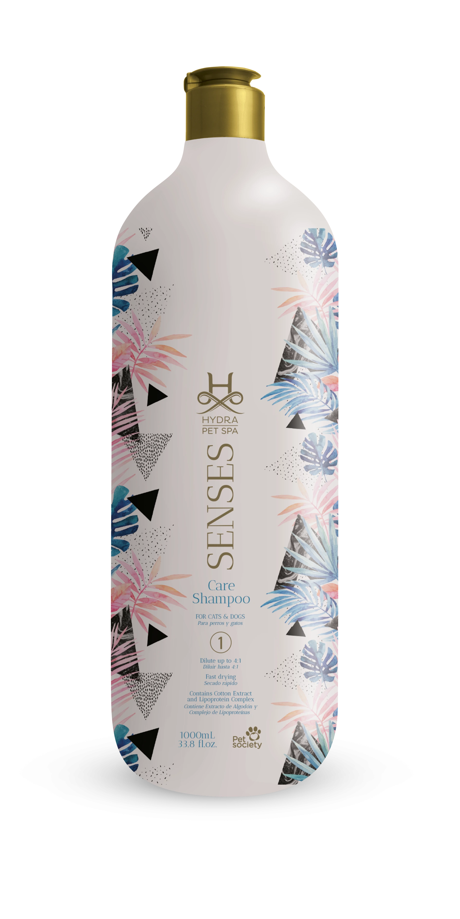 Шампунь для тварин Hydra Pet Spa Senses Shampoo Care, глибоке зволоження шерсті та шкіри, 1 л