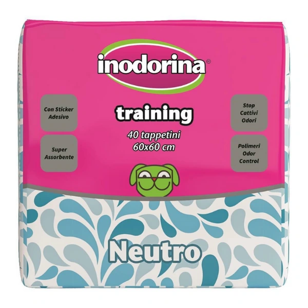 Пелюшки для собак Inodorina Training Pads Neutro, з нейтральним ароматом, 60х60 см, 40 шт