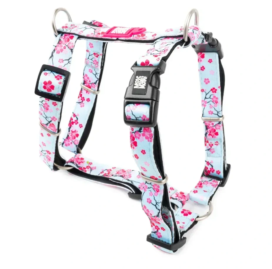 Шлея для собак Max & Molly H-Harness, Вишневий цвіт, розмір M
