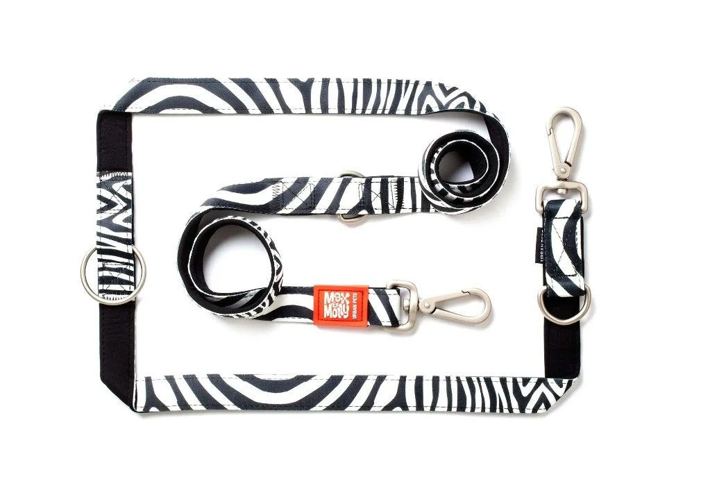 Повідець для собак Max & Molly Multi-Function Leash, Zebra, M