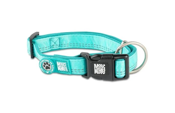 Нашийник для собак Max & Molly Smart ID Collar Matrix 2.0, Бірюзовий, M