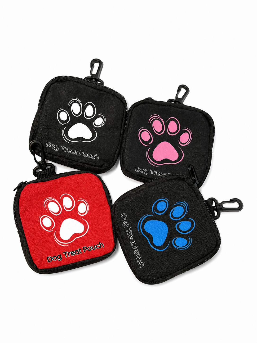 Сумка для ласощів для собак та котів PawBag з карабіном для прогулянок і дресирування, Червоно-біла