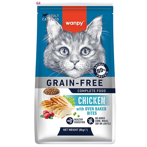 Сухий корм для котів Wanpy Adult Cat Grain Free, Курка, 8 кг