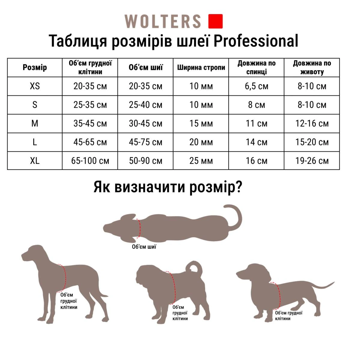 Анатомічна шлейка для собак Wolters Professional S 30-40 см / 10 мм Оливковий