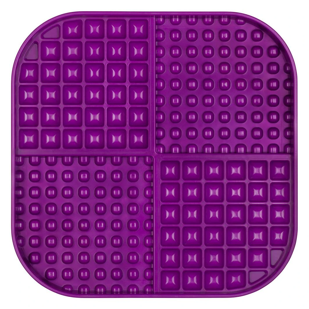 Лизальний килимок антистрес для собак LickiMat Slomo XL Purple, з функцією слоуфідера