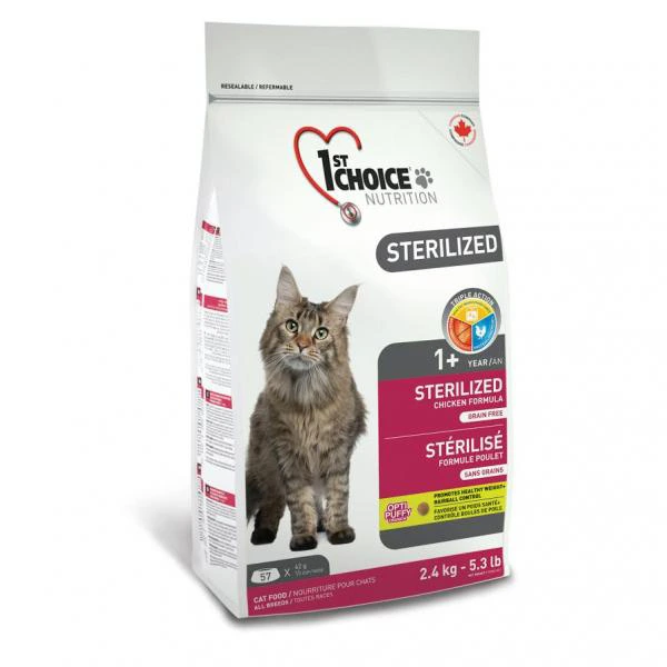 Корм для котів 1st Choice Sterilized, Курка, 2.4 кг