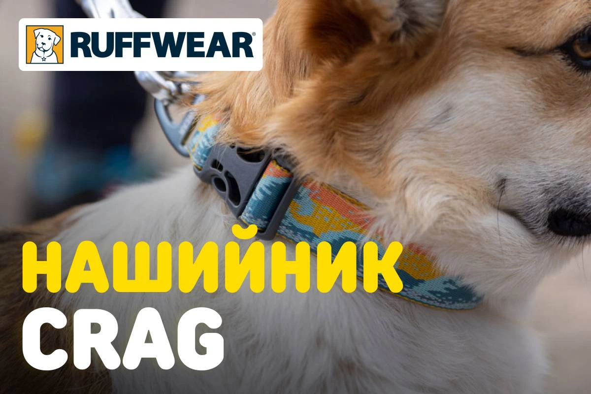Світловідбивний нашийник для собаки Ruffwear Crag™ 36-51 см Бірюзово-зелений