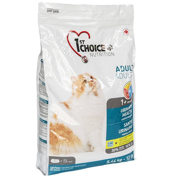 Корм для котів 1st Choice Urinary Health, дієтичний для схильних до сечокам’яної хвороби, 5.44 кг