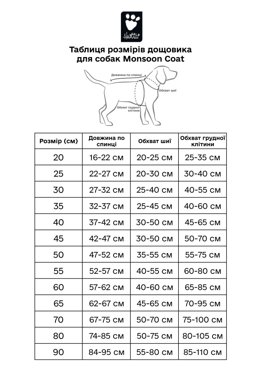 Дощовик для собак Hurtta Monsoon coat ECO Помаранчевий 25