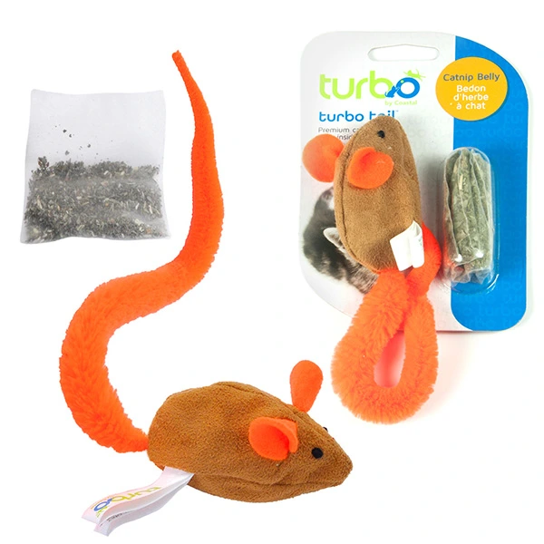 Іграшка для котів Coastal Turbo Tail Crinkle Mouse, з котячою м'ятою