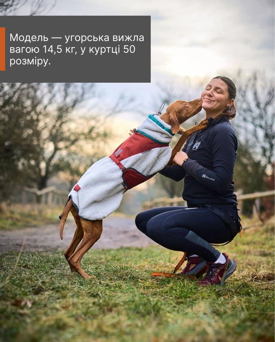 Флісова куртка для собак Trekking fleece jacket Non-stop dogwear Сірий/Винний/Бірюзовий 33
