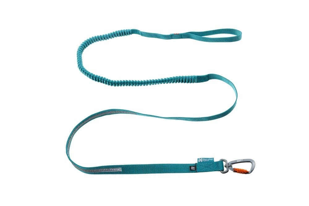 Повідець для собак Touring bungee leash Non-stop dogwear Бірюзовий 1,2 м/23 мм
