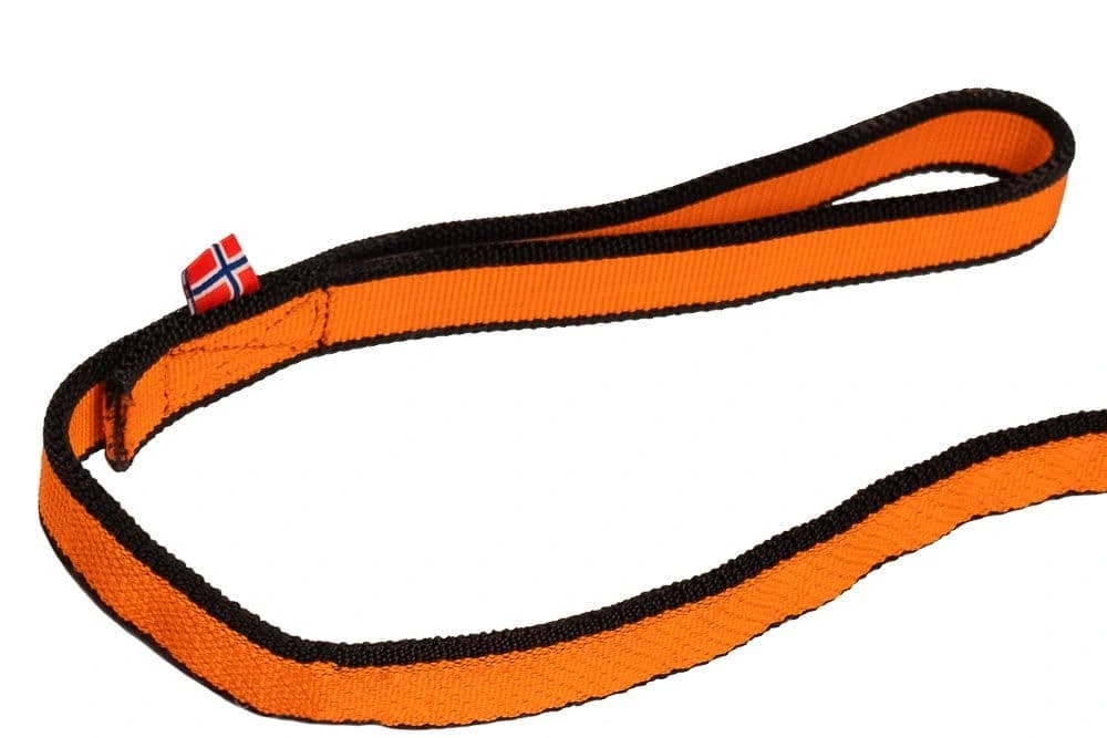 Повідець для собак Bungee leash Non-stop dogwear Чорний/Помаранчевий 2,8 м/23 мм