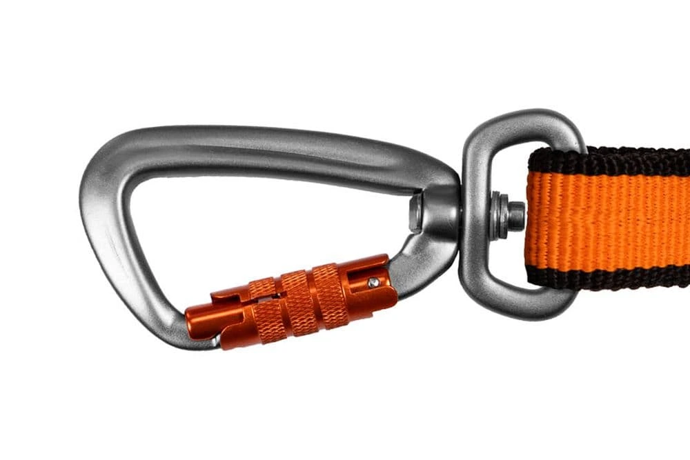 Повідець для собак Bungee leash Non-stop dogwear Чорний/Помаранчевий 2,8 м/23 мм