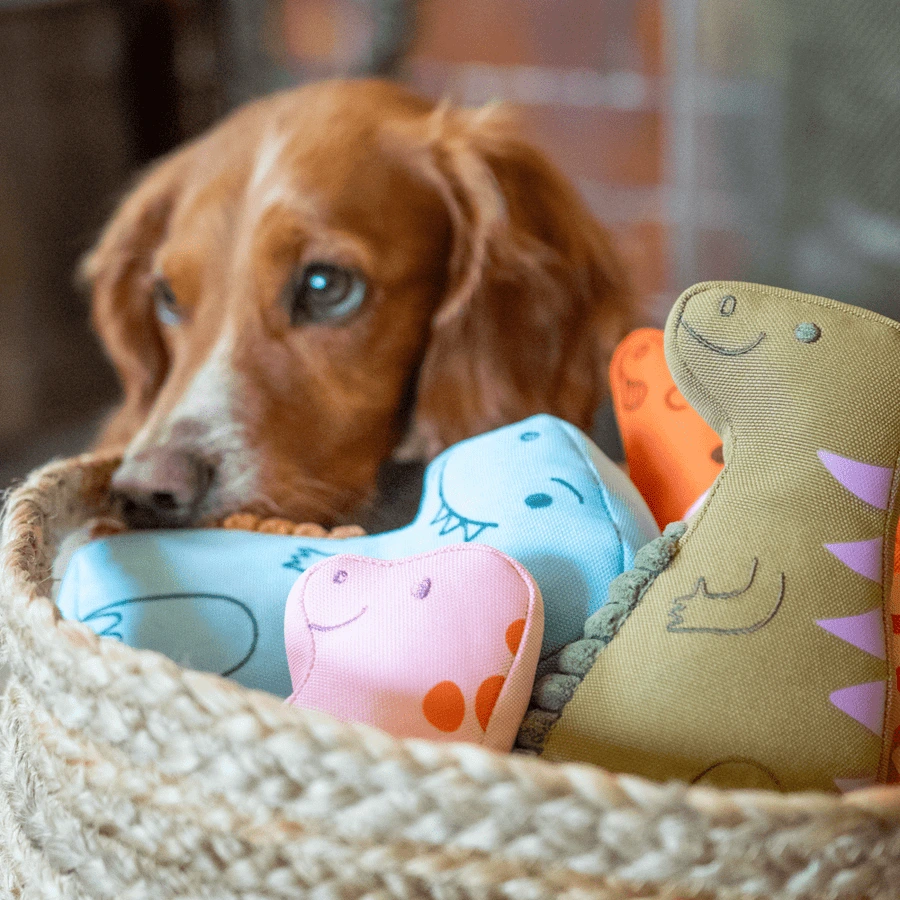 М'яка іграшка для собак Beco Pets Трицератопс Помаранчевий L