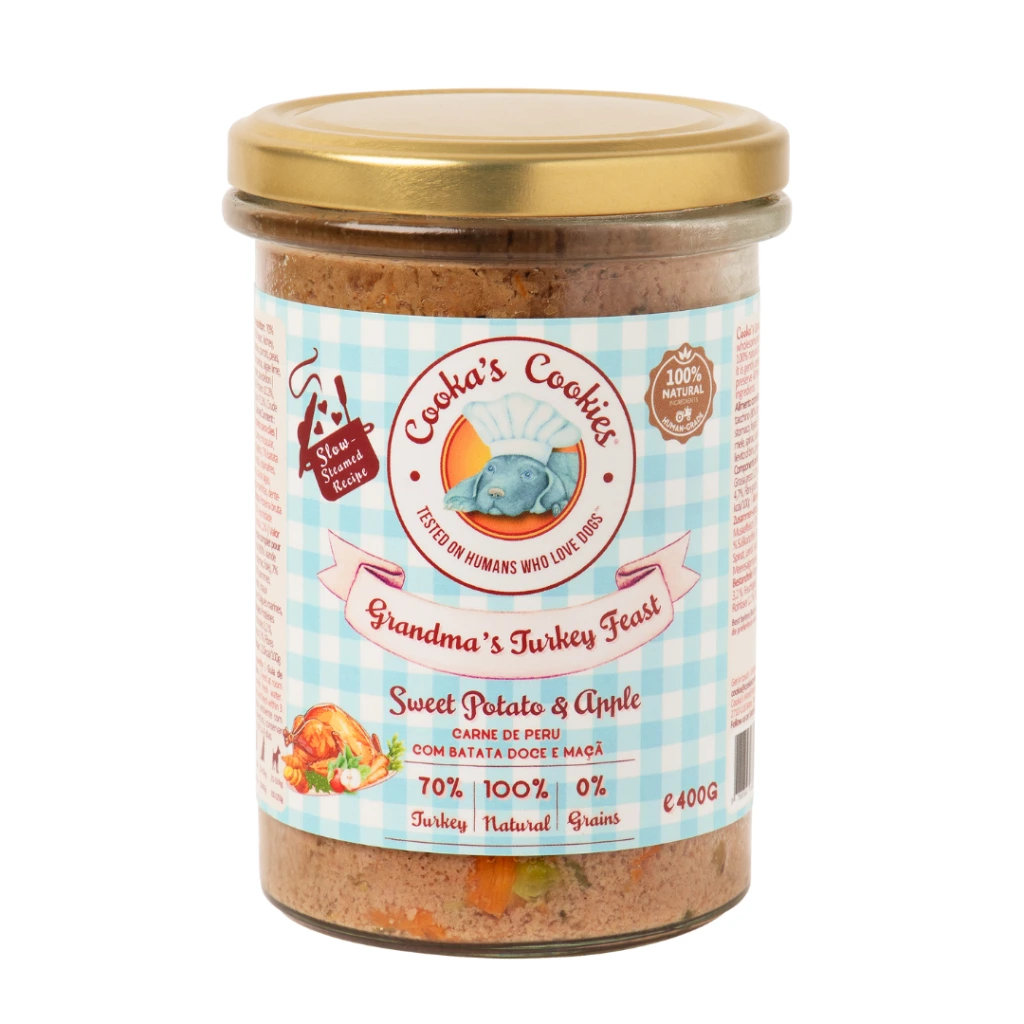 Натуральний вологий корм для собак Cooka's Cookies Grandma’s Beef Stew Індичка на пару 400 г