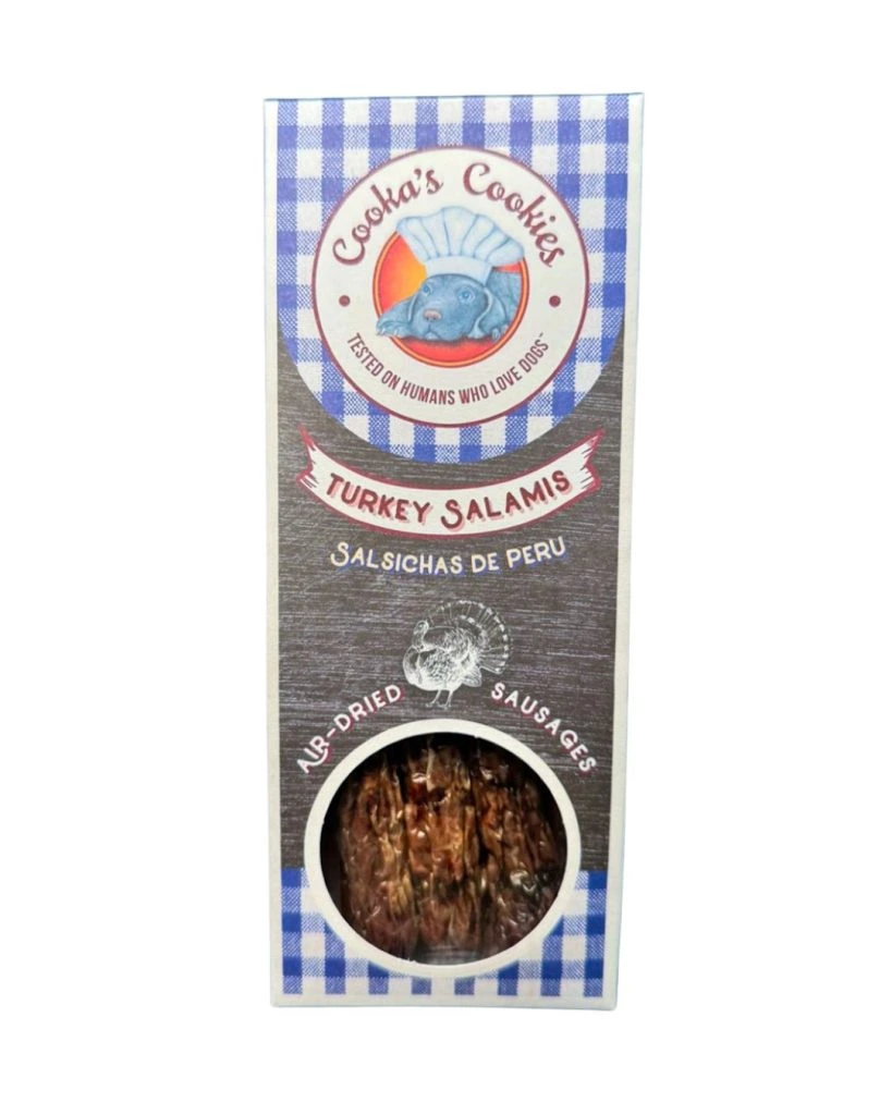 Натуральні сушені ковбаски для собак Cooka's Cookies Salamis 100% Індичка 80 г