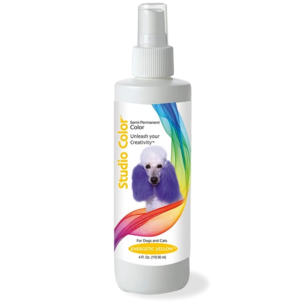 Фарба-спрей для шерсті собак і котів Davis Studio Color, Жовтий, 118 ml