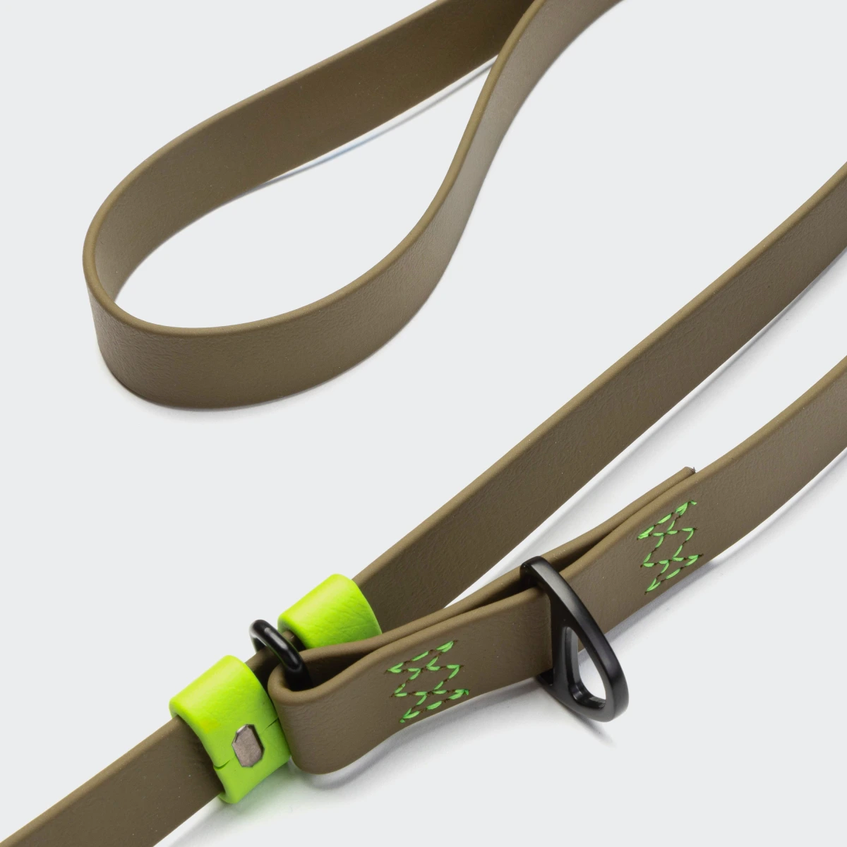 Биотановый поводок свободные руки для собак Cloud7 Hands-Free-Leash Ipanema Оливковый 1,6 - 2,6 м One Size