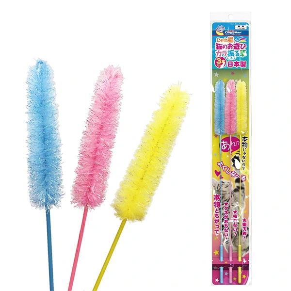 Іграшка для котів CattyMan Colorful Sticks, Пухнаста трава, набір 3 од.