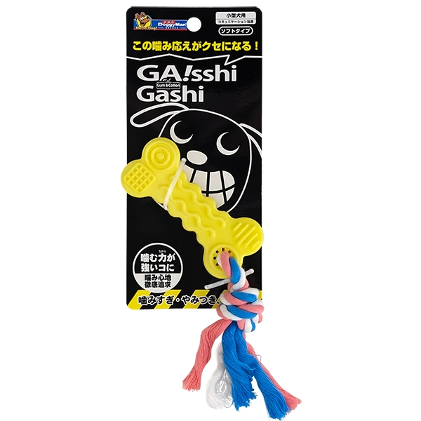 Жувальна іграшка для собак DoggyMan Chew Toy, Кістка з мотузкою